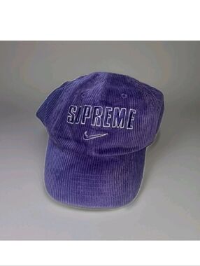 Supreme x Nike Purple Corduroy Baseball Cap